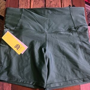 All in Motion Dark Green Women's Athletic Shorts